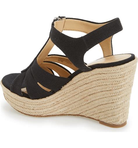 penelope espadrille wedge sandal michael michael kors black|Michael Kors wedge sandals.